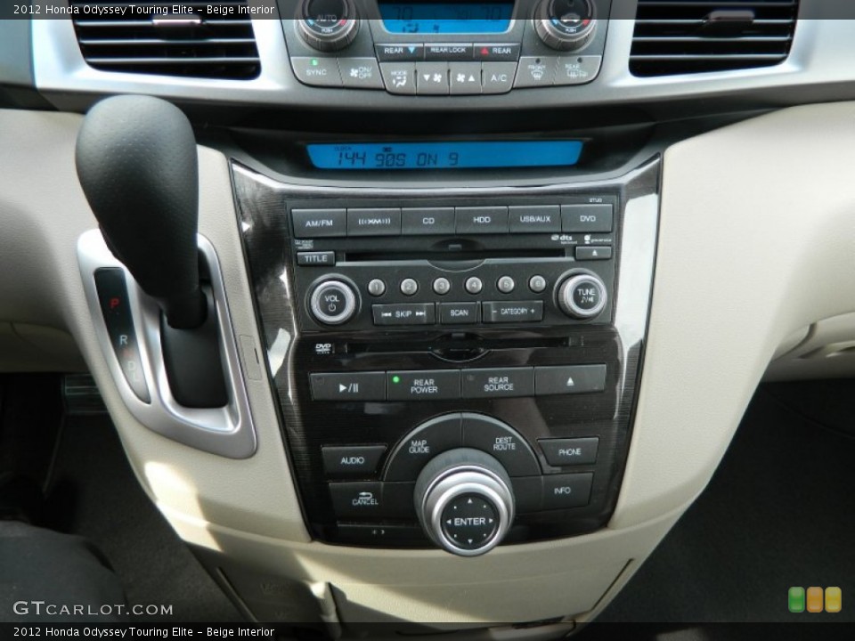 Beige Interior Controls for the 2012 Honda Odyssey Touring Elite #70380639