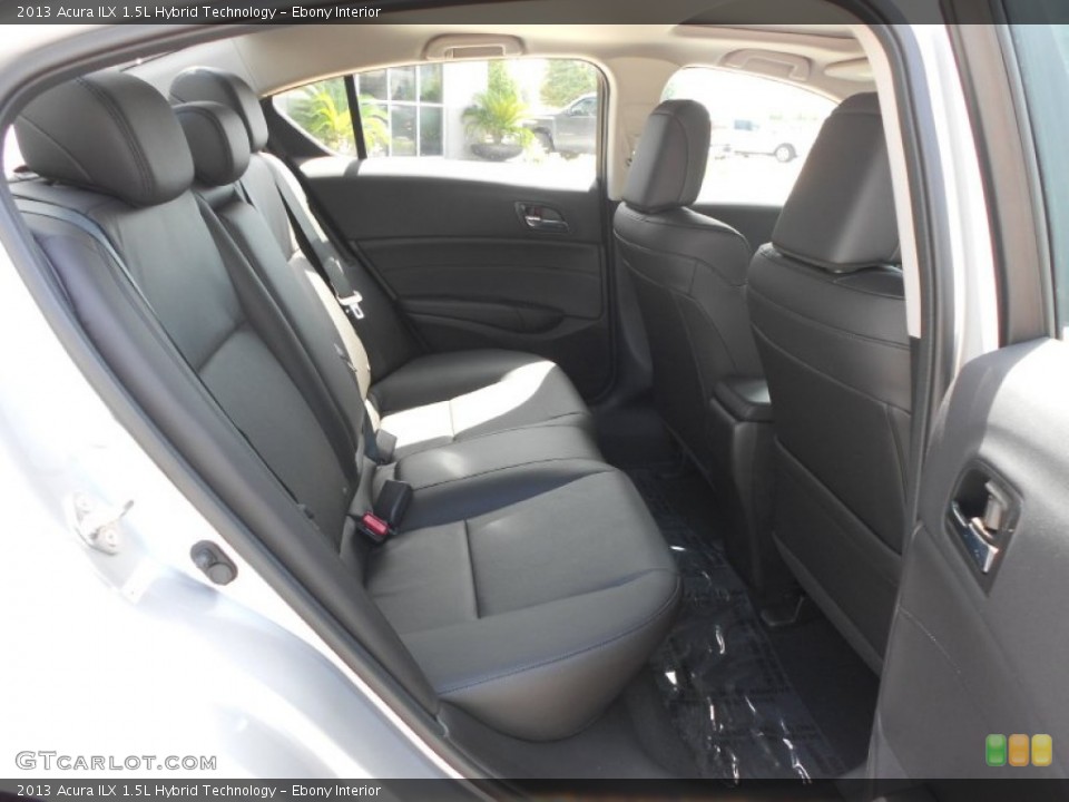 Ebony Interior Rear Seat for the 2013 Acura ILX 1.5L Hybrid Technology #70381095