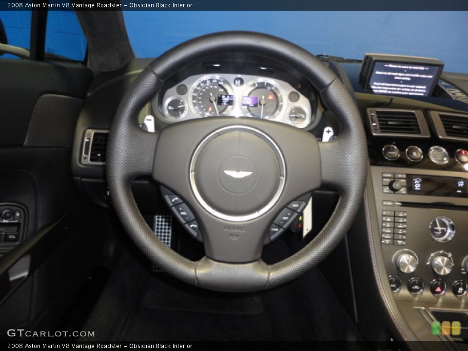 Obsidian Black Interior Steering Wheel for the 2008 Aston Martin V8 Vantage Roadster #70386279