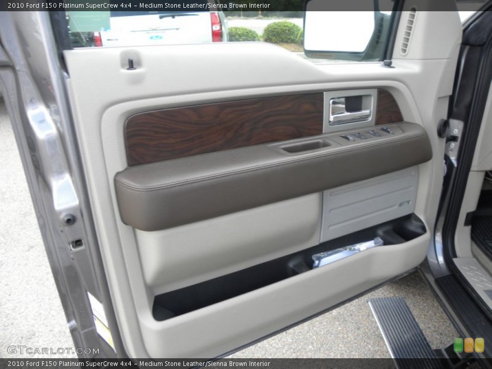 Medium Stone Leather/Sienna Brown Interior Door Panel for the 2010 Ford F150 Platinum SuperCrew 4x4 #70388685