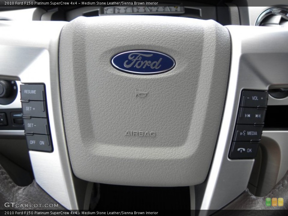 Medium Stone Leather/Sienna Brown Interior Controls for the 2010 Ford F150 Platinum SuperCrew 4x4 #70388825