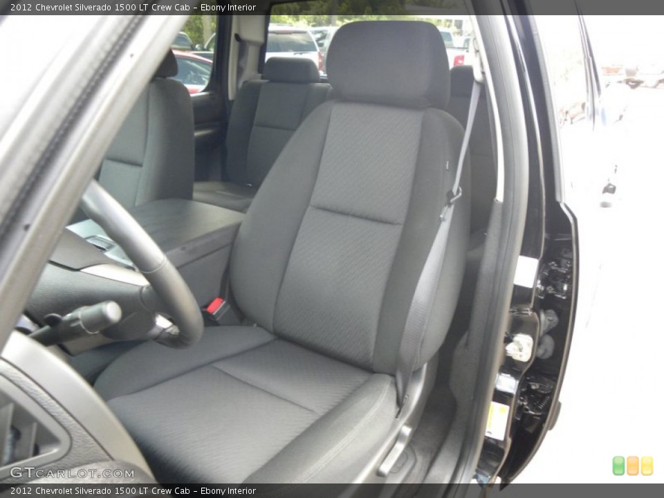 Ebony Interior Front Seat for the 2012 Chevrolet Silverado 1500 LT Crew Cab #70388884