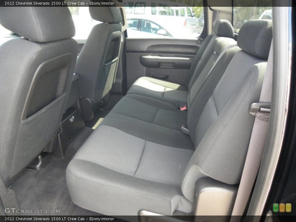 Ebony Interior Rear Seat for the 2012 Chevrolet Silverado 1500 LT Crew Cab #70388901