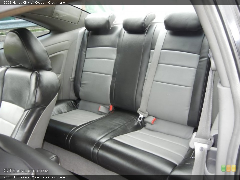 Gray Interior Rear Seat for the 2008 Honda Civic LX Coupe #70392156