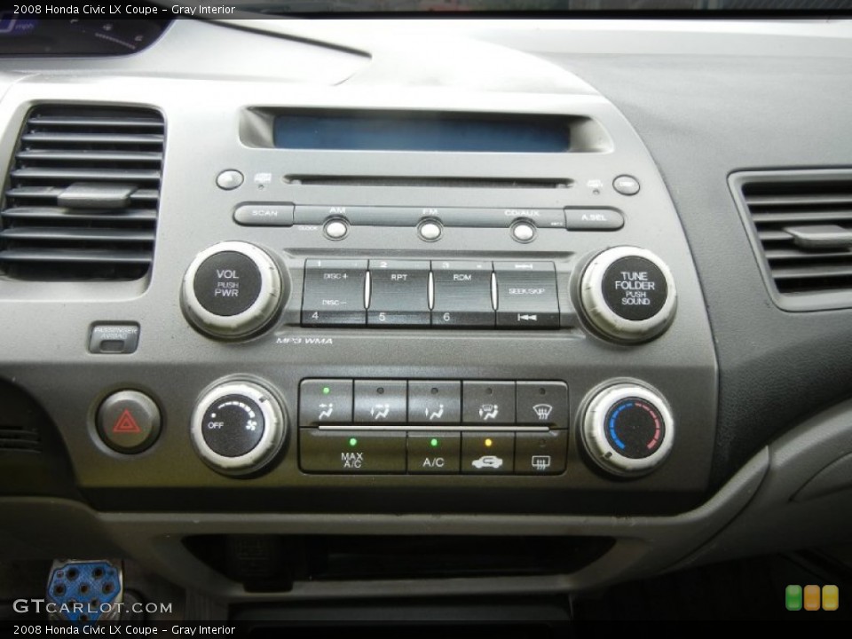 Gray Interior Controls for the 2008 Honda Civic LX Coupe #70392306
