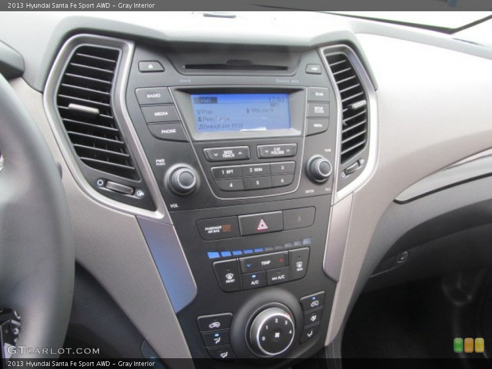 Gray Interior Controls for the 2013 Hyundai Santa Fe Sport AWD #70395333