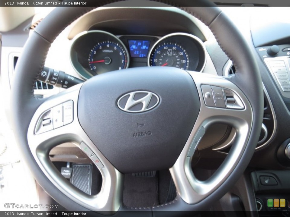Taupe Interior Steering Wheel for the 2013 Hyundai Tucson Limited #70398438