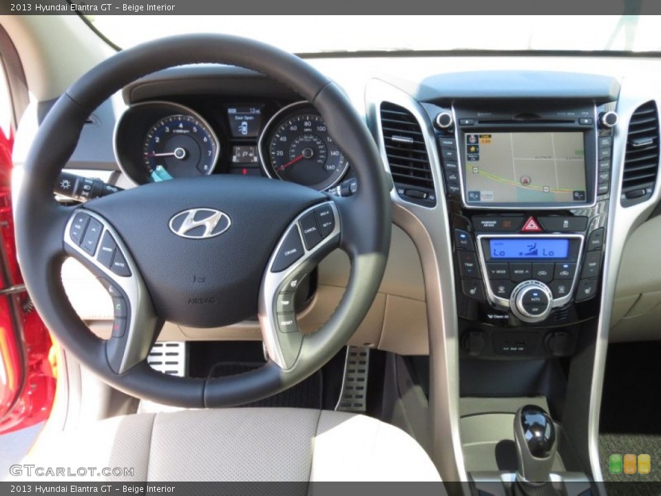 Beige Interior Dashboard for the 2013 Hyundai Elantra GT #70398672
