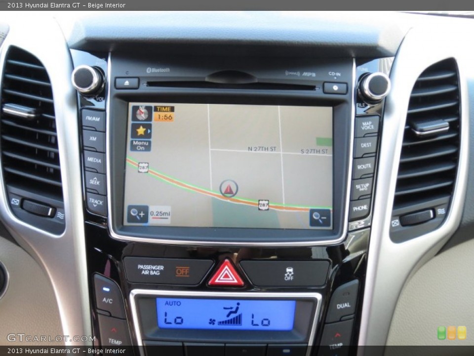 Beige Interior Navigation for the 2013 Hyundai Elantra GT #70398690