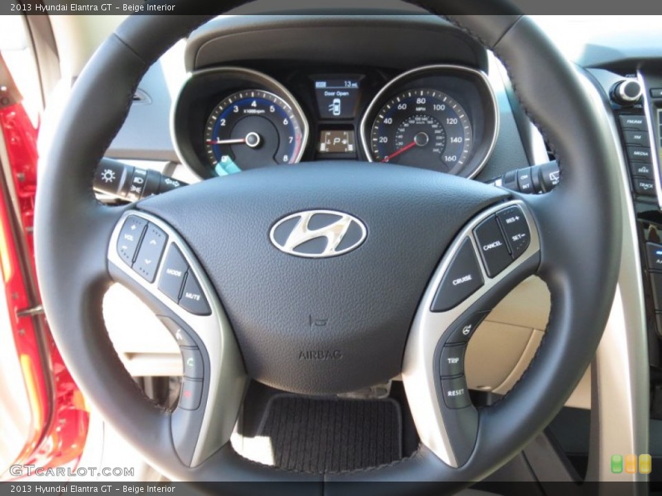 Beige Interior Steering Wheel for the 2013 Hyundai Elantra GT #70398728