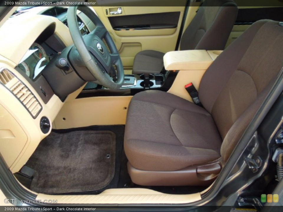 Dark Chocolate Interior Front Seat for the 2009 Mazda Tribute i Sport #70399369