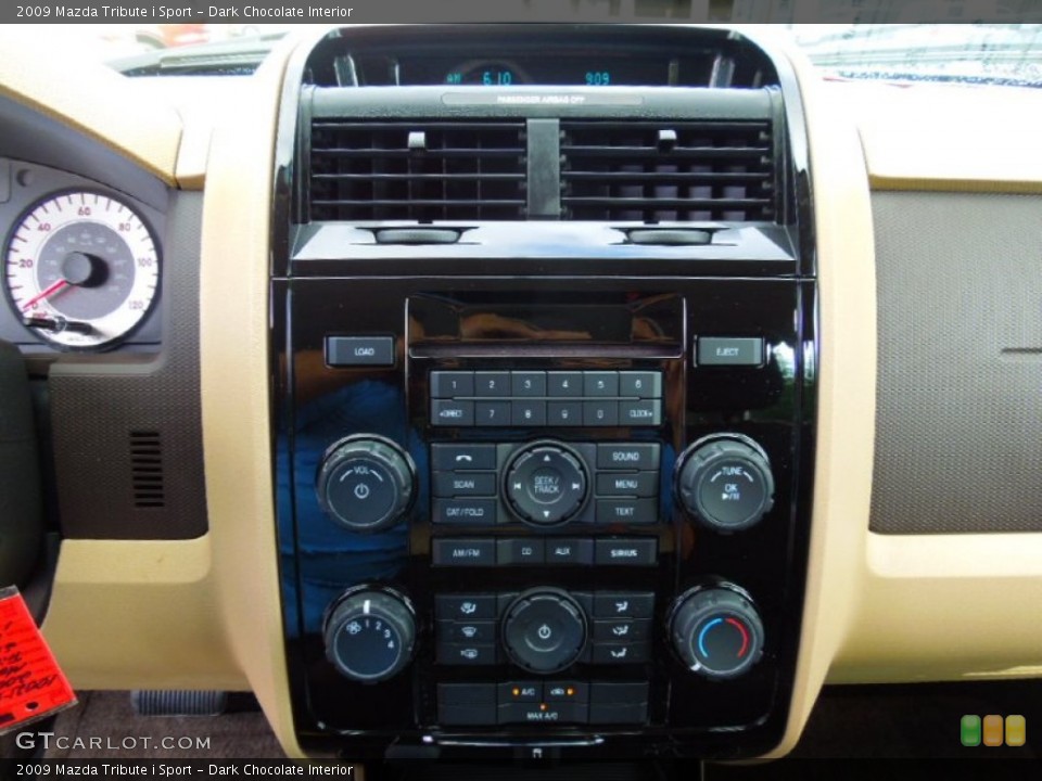 Dark Chocolate Interior Controls for the 2009 Mazda Tribute i Sport #70399392