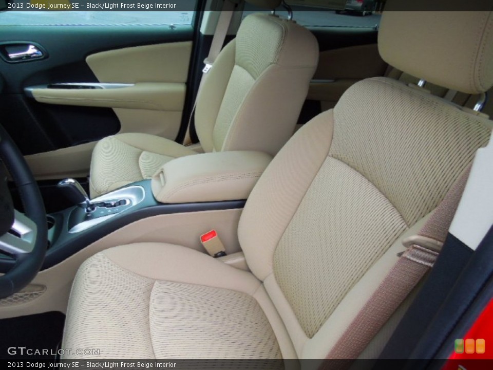 Black/Light Frost Beige Interior Front Seat for the 2013 Dodge Journey SE #70400142