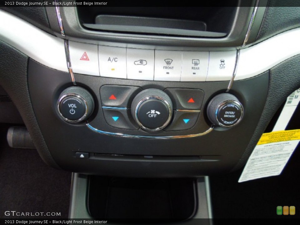 Black/Light Frost Beige Interior Controls for the 2013 Dodge Journey SE #70400166