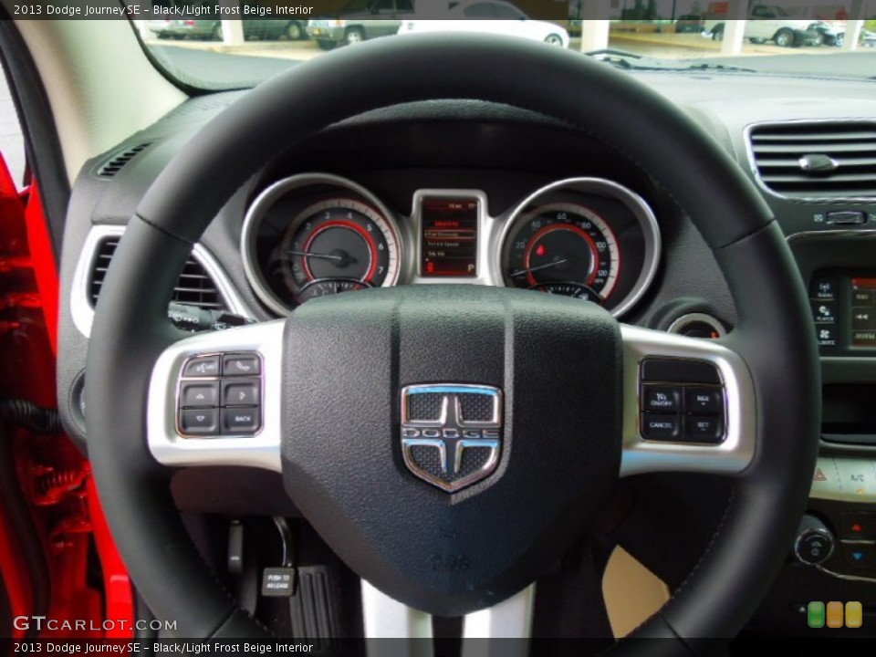 Black/Light Frost Beige Interior Steering Wheel for the 2013 Dodge Journey SE #70400179