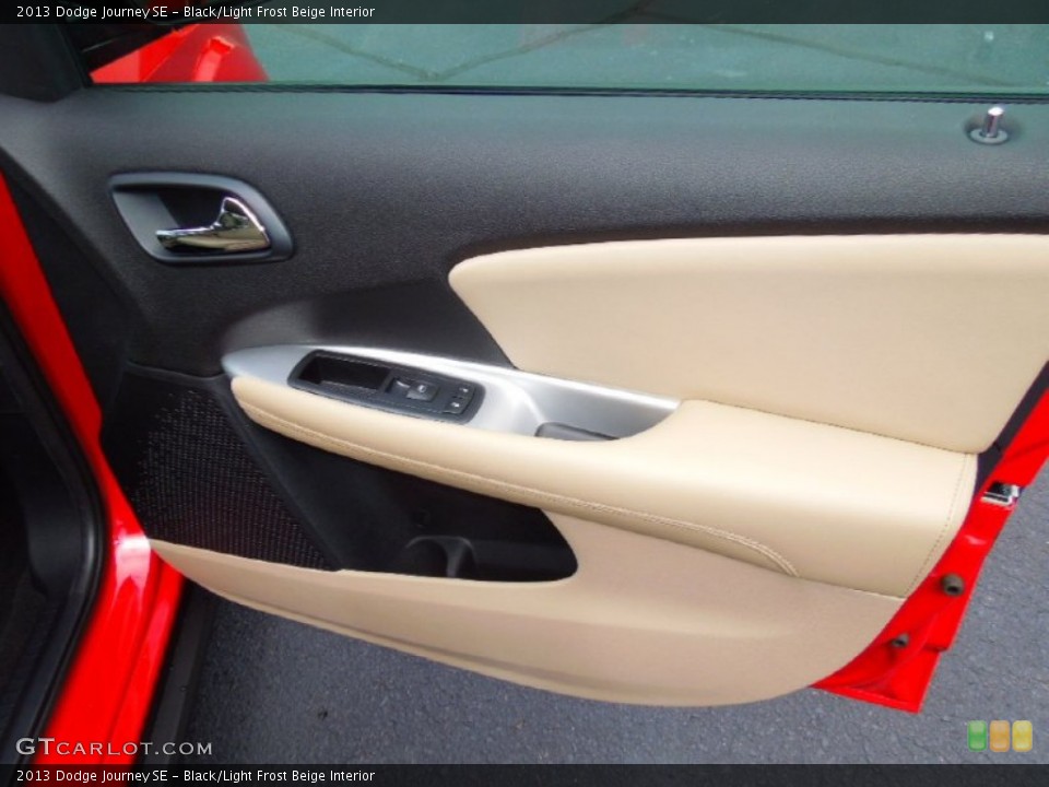 Black/Light Frost Beige Interior Door Panel for the 2013 Dodge Journey SE #70400235