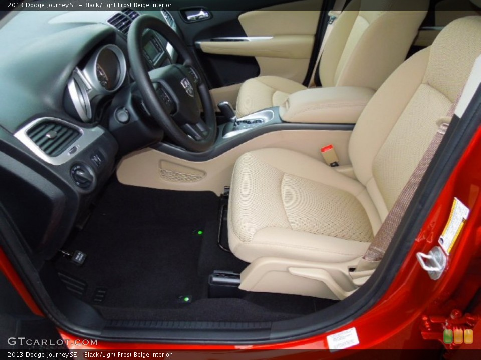 Black/Light Frost Beige Interior Front Seat for the 2013 Dodge Journey SE #70400304