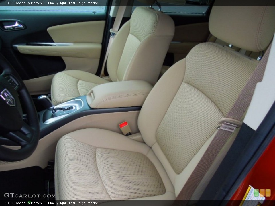 Black/Light Frost Beige Interior Front Seat for the 2013 Dodge Journey SE #70400313