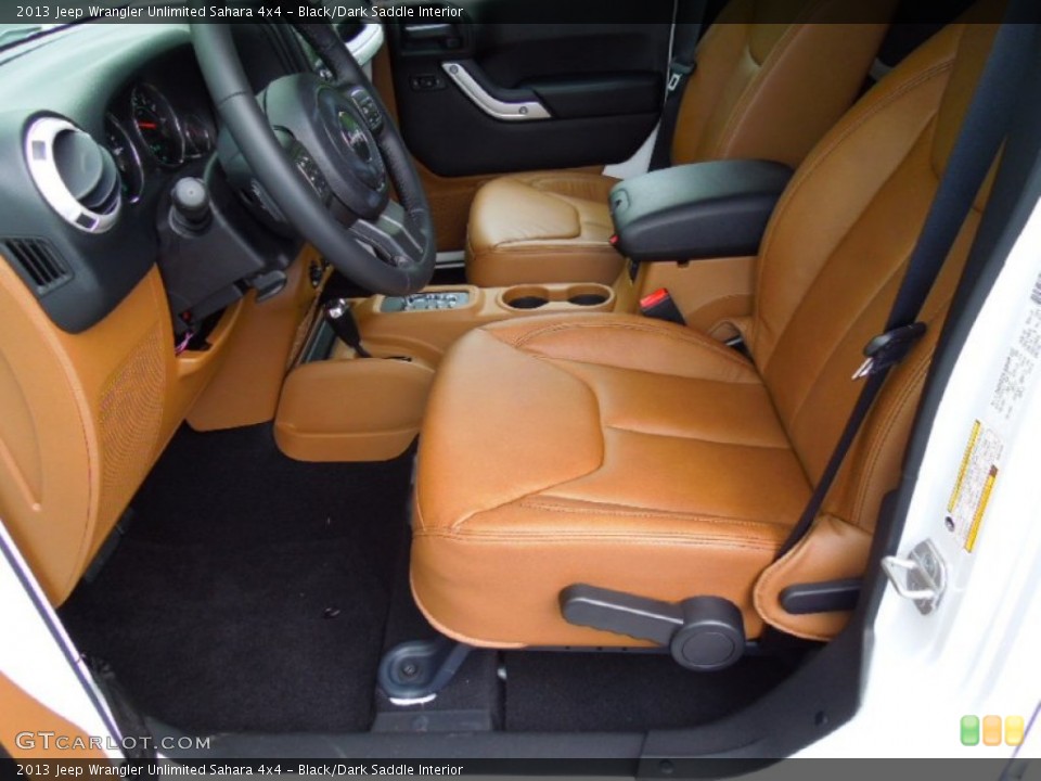 Black/Dark Saddle Interior Photo for the 2013 Jeep Wrangler Unlimited Sahara 4x4 #70400640