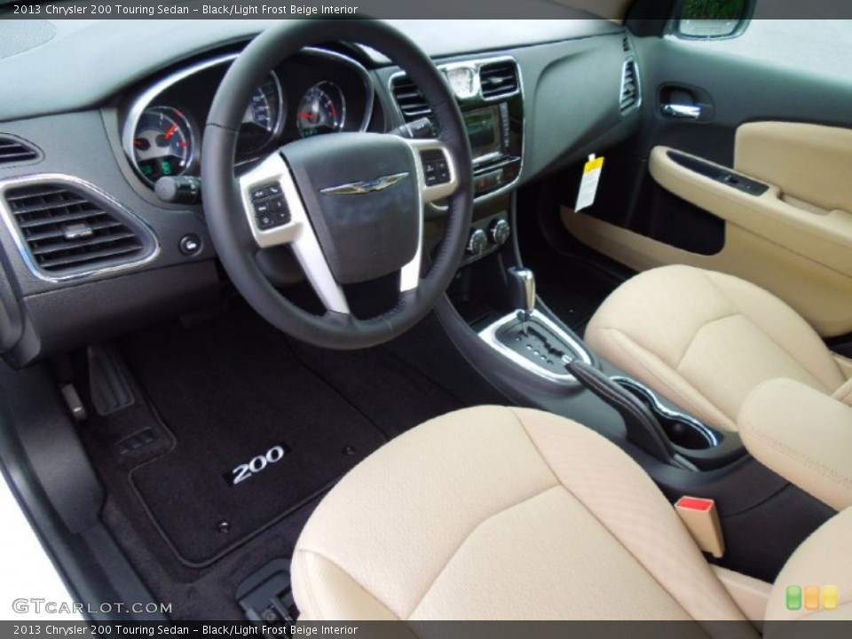 Black/Light Frost Beige Interior Prime Interior for the 2013 Chrysler 200 Touring Sedan #70401030