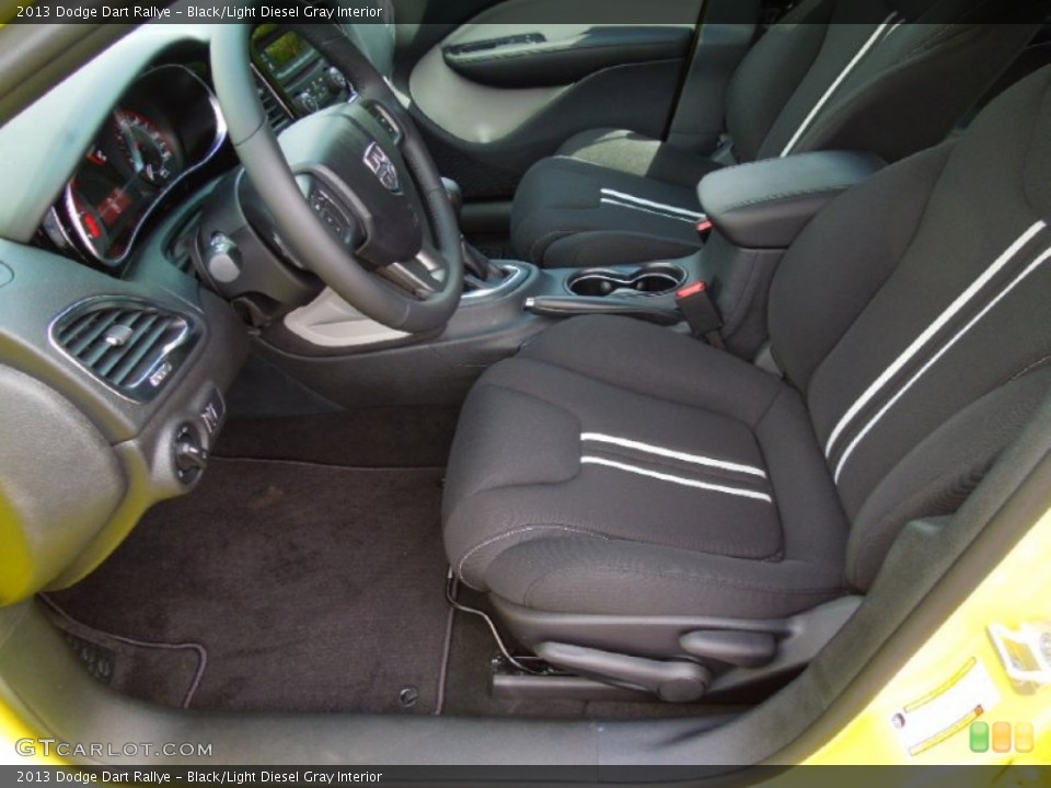 Black/Light Diesel Gray Interior Front Seat for the 2013 Dodge Dart Rallye #70401405