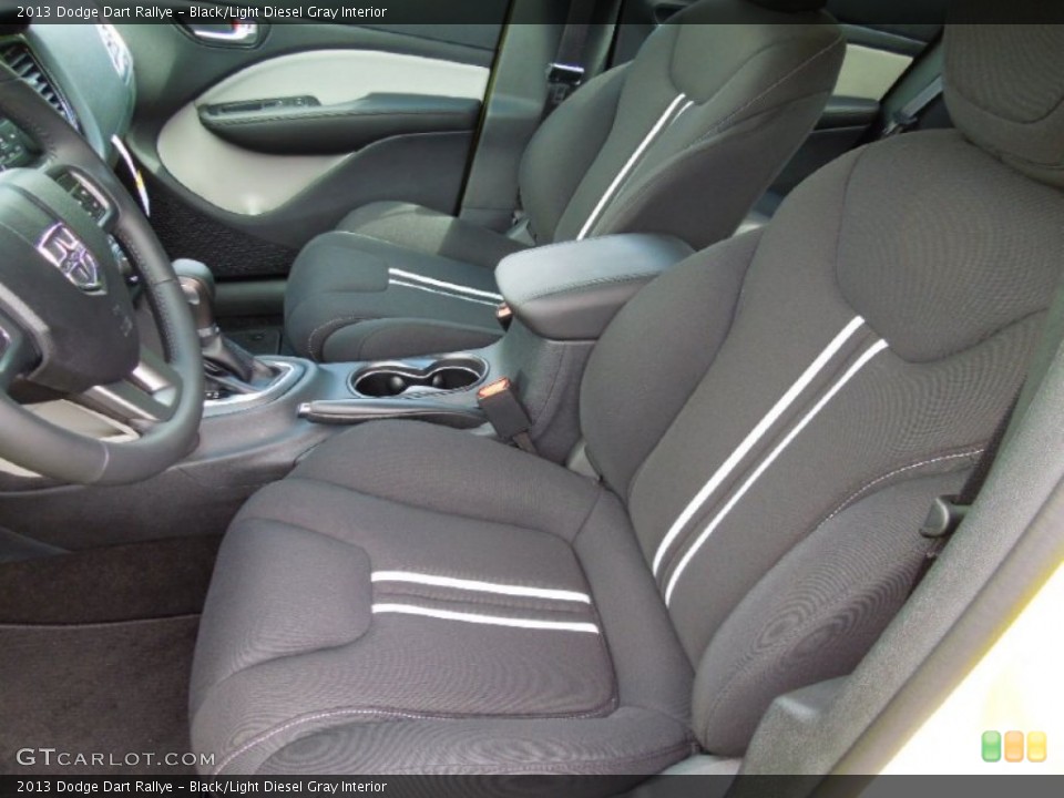Black/Light Diesel Gray Interior Front Seat for the 2013 Dodge Dart Rallye #70401411