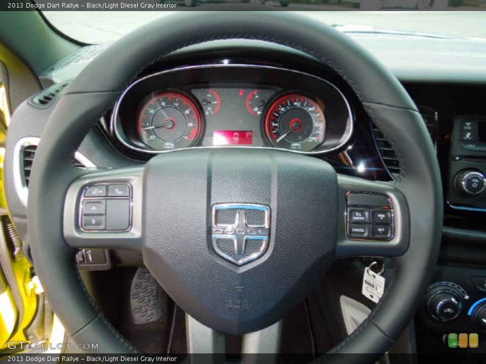 Black/Light Diesel Gray Interior Steering Wheel for the 2013 Dodge Dart Rallye #70401441
