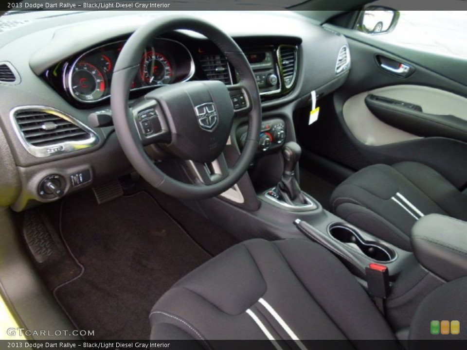Black/Light Diesel Gray Interior Prime Interior for the 2013 Dodge Dart Rallye #70401513
