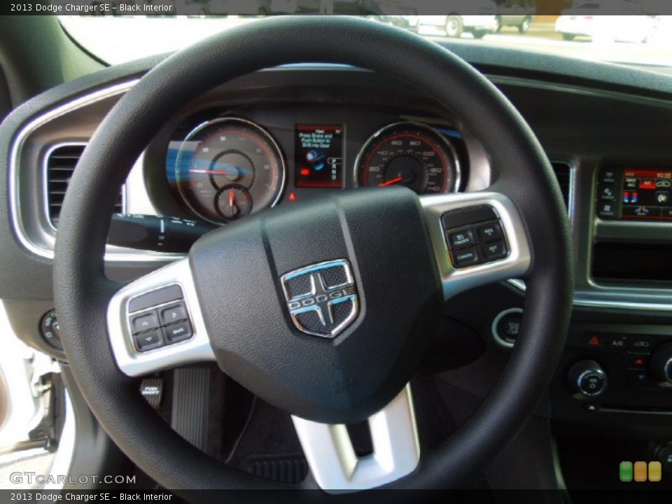 Black Interior Steering Wheel for the 2013 Dodge Charger SE #70401915