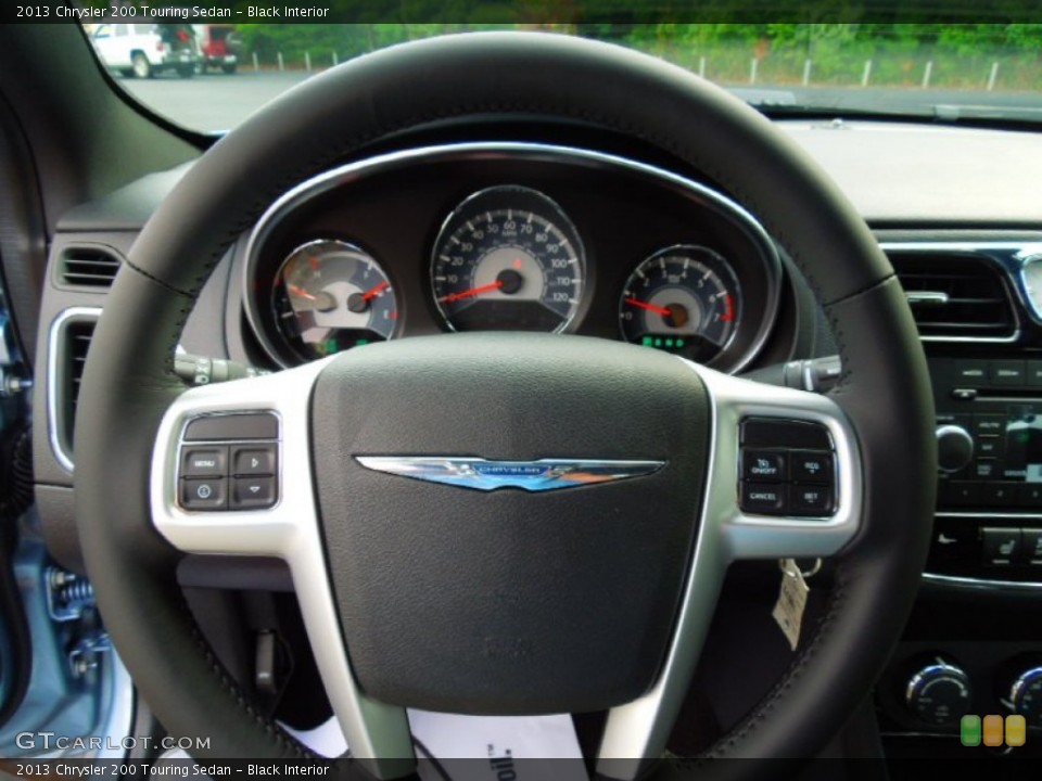 Black Interior Steering Wheel for the 2013 Chrysler 200 Touring Sedan #70402251
