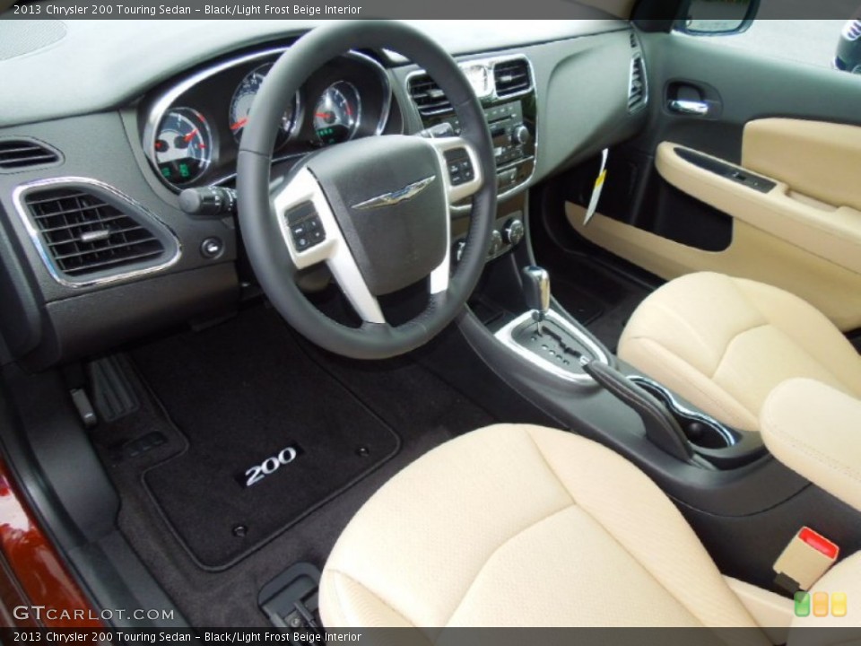 Black/Light Frost Beige Interior Prime Interior for the 2013 Chrysler 200 Touring Sedan #70402482
