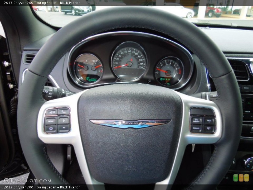 Black Interior Steering Wheel for the 2013 Chrysler 200 Touring Sedan #70402740