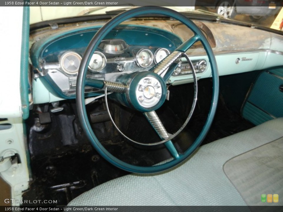 Light Green/Dark Green Interior Steering Wheel for the 1958 Edsel Pacer 4 Door Sedan #70403163