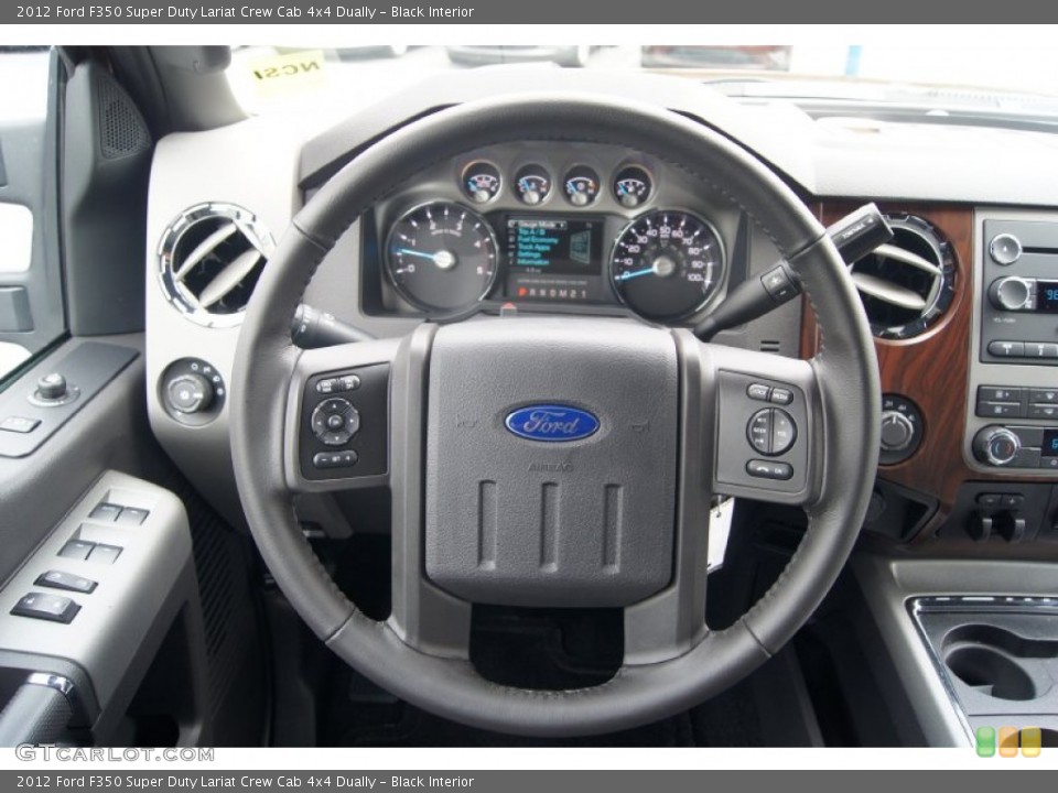 Black Interior Steering Wheel for the 2012 Ford F350 Super Duty Lariat Crew Cab 4x4 Dually #70405914