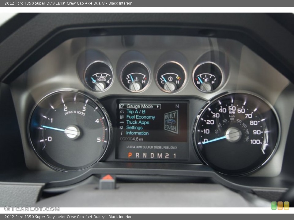 Black Interior Gauges for the 2012 Ford F350 Super Duty Lariat Crew Cab 4x4 Dually #70405929
