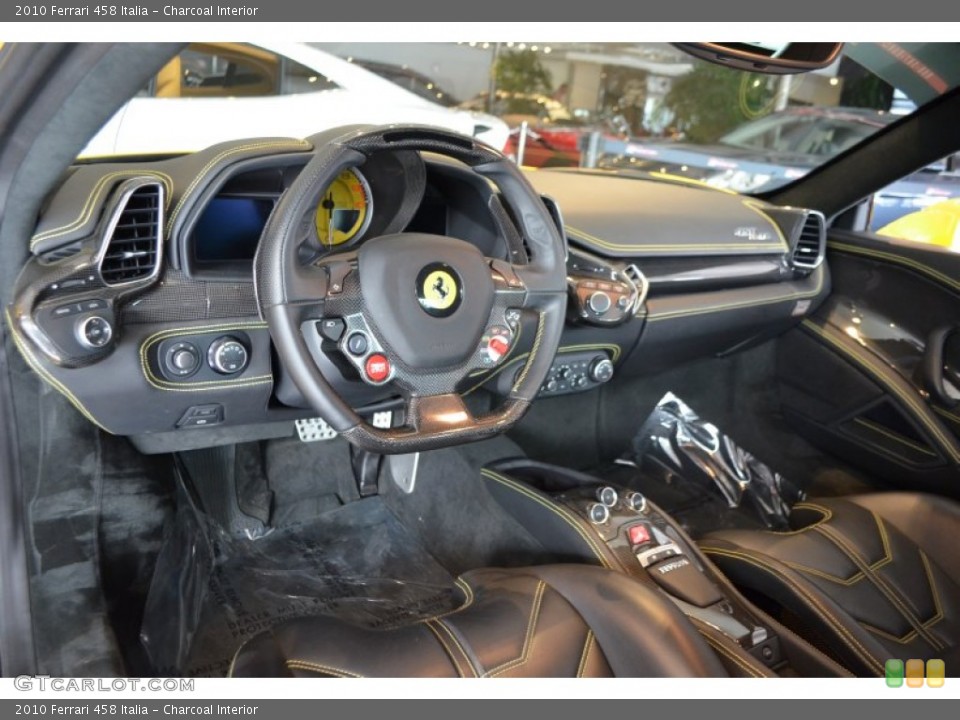 Charcoal 2010 Ferrari 458 Interiors