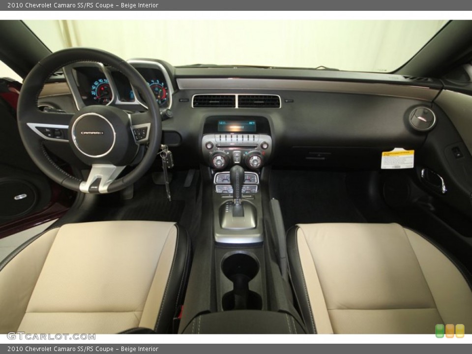 Beige Interior Dashboard for the 2010 Chevrolet Camaro SS/RS Coupe #70417999