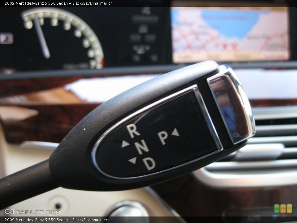 Black/Savanna Interior Transmission for the 2009 Mercedes-Benz S 550 Sedan #70418005