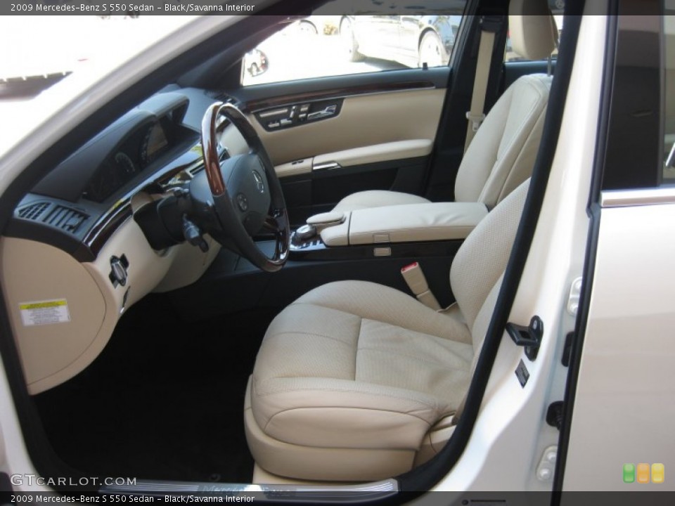 Black/Savanna Interior Photo for the 2009 Mercedes-Benz S 550 Sedan #70418041
