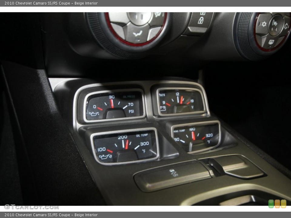 Beige Interior Gauges for the 2010 Chevrolet Camaro SS/RS Coupe #70418158