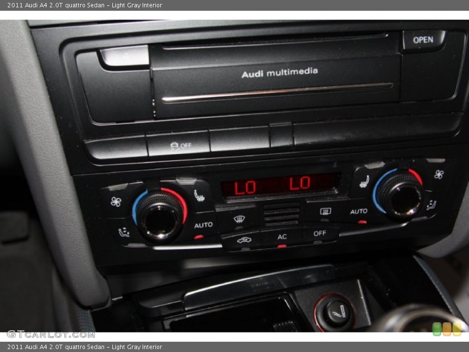 Light Gray Interior Controls for the 2011 Audi A4 2.0T quattro Sedan #70419781