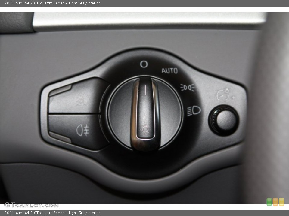 Light Gray Interior Controls for the 2011 Audi A4 2.0T quattro Sedan #70419898