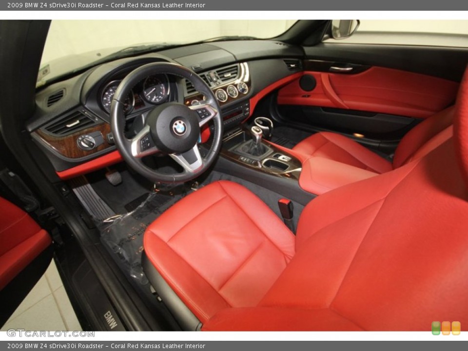 Coral Red Kansas Leather Interior Prime Interior for the 2009 BMW Z4 sDrive30i Roadster #70420750