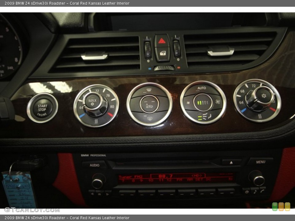 Coral Red Kansas Leather Interior Controls for the 2009 BMW Z4 sDrive30i Roadster #70420813