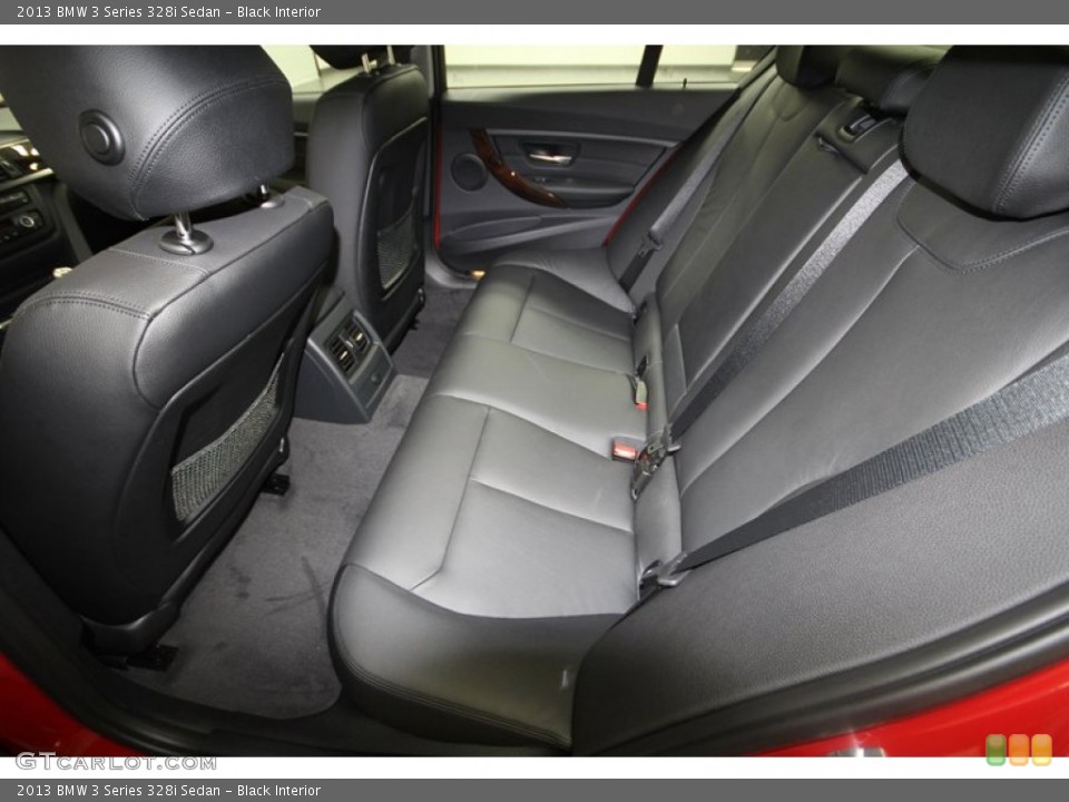 Black Interior Rear Seat for the 2013 BMW 3 Series 328i Sedan #70425529
