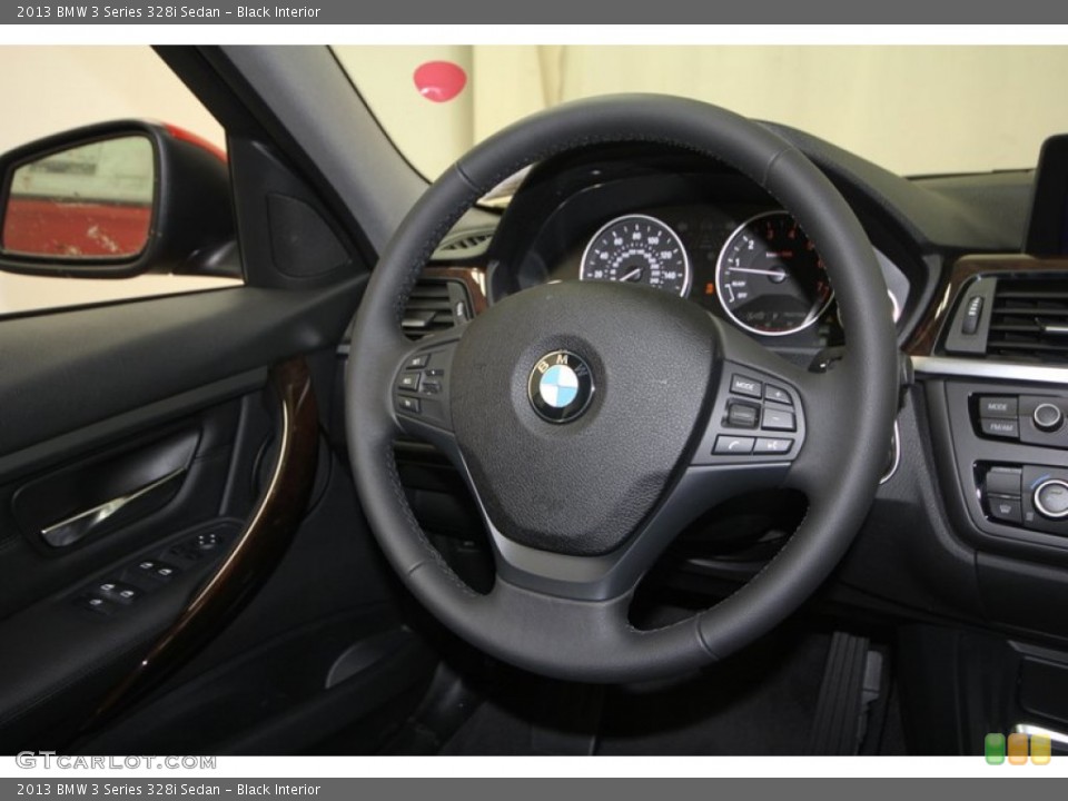 Black Interior Steering Wheel for the 2013 BMW 3 Series 328i Sedan #70425652
