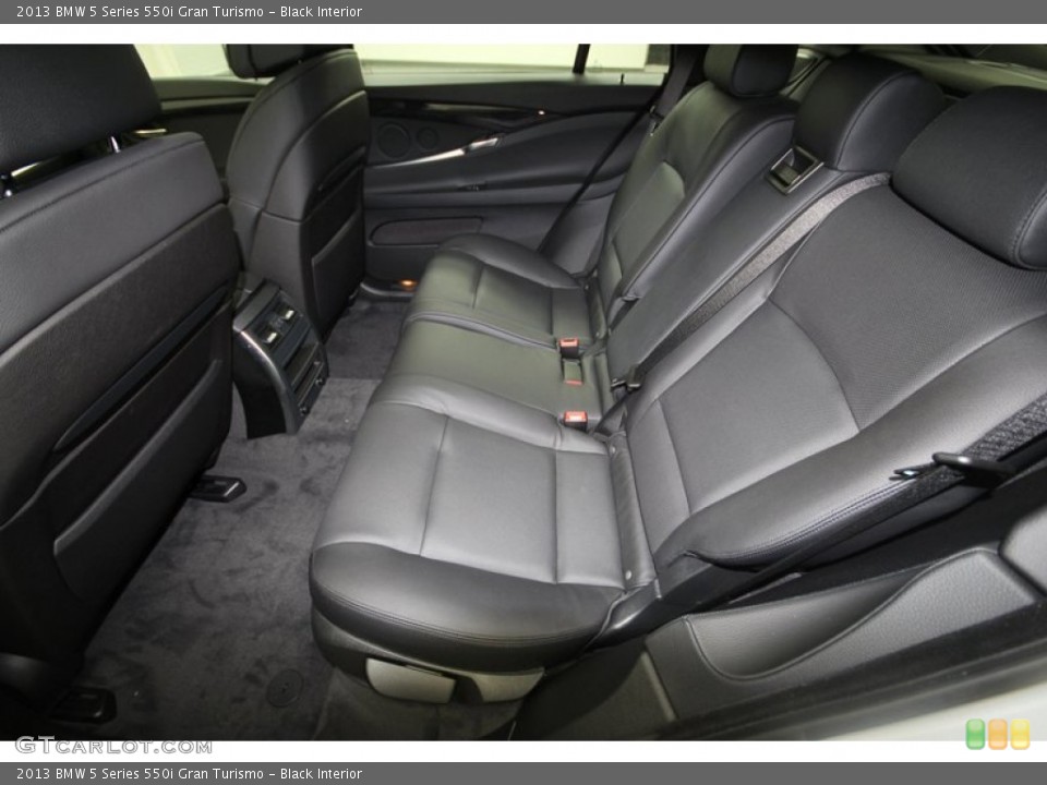Black Interior Rear Seat for the 2013 BMW 5 Series 550i Gran Turismo #70427758