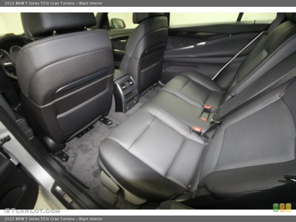Black Interior Rear Seat for the 2013 BMW 5 Series 550i Gran Turismo #70427875