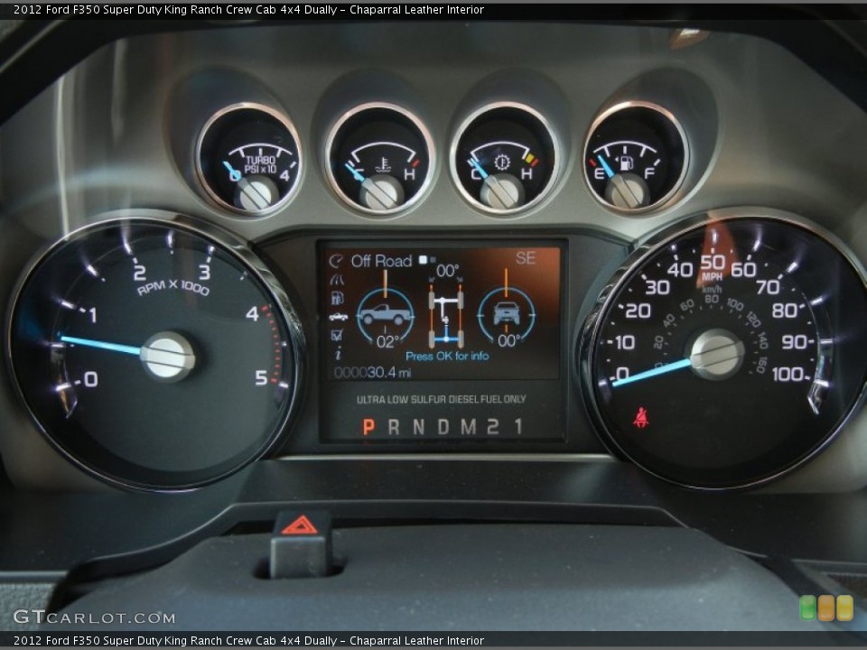 Chaparral Leather Interior Gauges for the 2012 Ford F350 Super Duty King Ranch Crew Cab 4x4 Dually #70429021