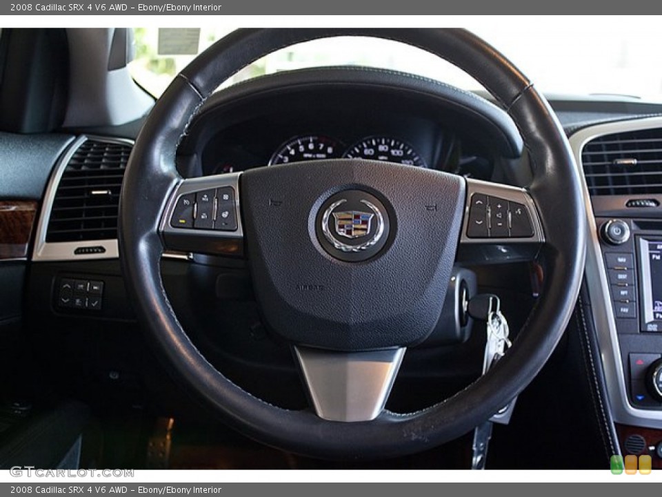 Ebony/Ebony Interior Steering Wheel for the 2008 Cadillac SRX 4 V6 AWD #70439180